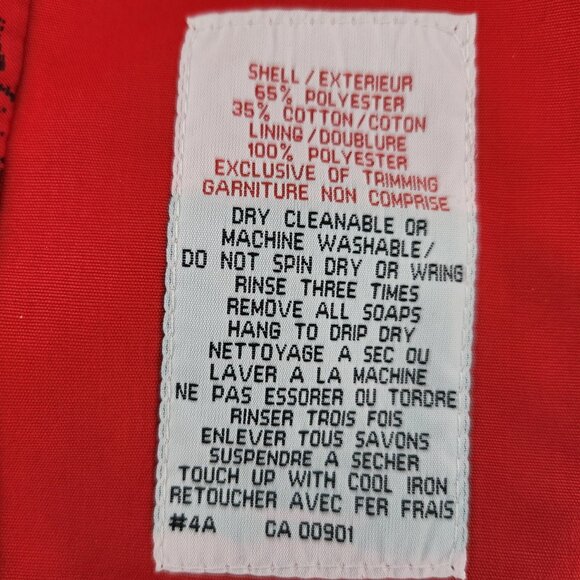 London Fog Red Midi Trench Coat Size 12 Petite 80's,Belted, Pockets, Lined - Picture 11 of 11